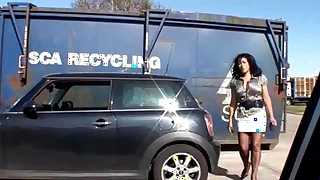 donna ambrose aka danica collins railway carriage tease